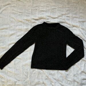 Justice Sparkling Black Turtleneck Top